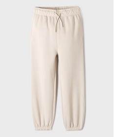 GEMO Pantalon de jogging intérieur molletonné garçon beige standard