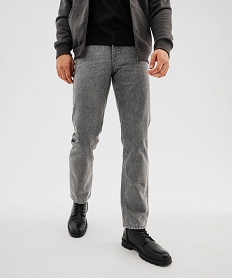 GEMO Jean Regular coloris délavé homme gris standard