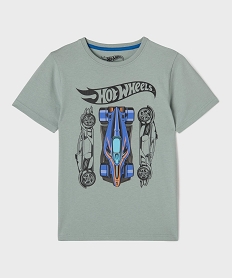 GEMO Tee-shirt manches courtes avec motif voiture de course garçon - HotWheels Vert