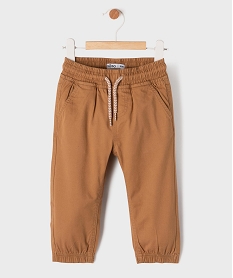 GEMO Pantalon jogger avec taille ajustable bébé garçon marron standard