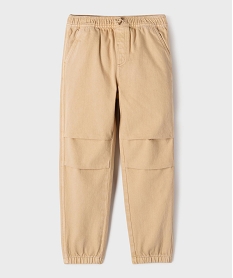 GEMO Pantalon parachute à taille élastiquée garçon beige standard