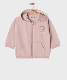 GEMO Sweat zippé à capuche en molleton doux imprimé bébé fille - Les Produits Malins Violet