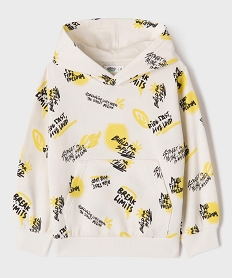 GEMO Sweat à capuche avec inscriptions graffiti garçon Beige