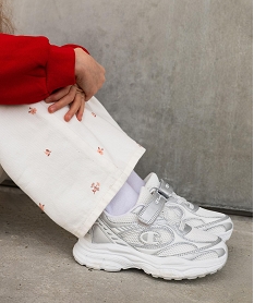 GEMO Baskets RT25 U PS Low Cut à scratch bicolores fille - Champion blanc standard
