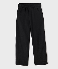 GEMO Pantalon en viscose fluide à taille élastiquée fille noir standard
