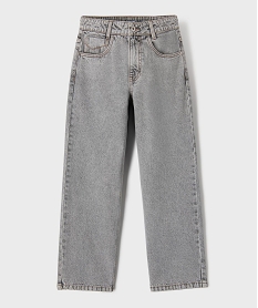 GEMO Jean baggy en coton délavé garçon Gris