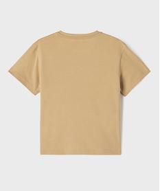 GEMO Tee-shirt manches courtes motif voiture garçon beige standard