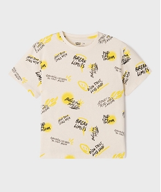 GEMO Tee-shirt manches courtes imprimé garçon Beige