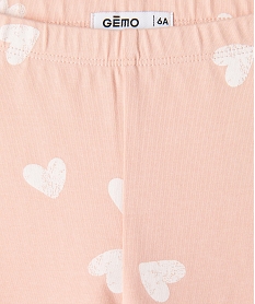 GEMO Legging imprimé à taille élastiquée fille Rose