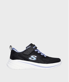 GEMO Baskets à scratch en toile pailletée fille - Skechers noir standard