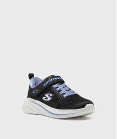 baskets a scratch en toile pailletee wave 92 fille - skechers noir standardK676901_2