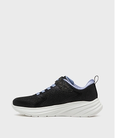 baskets a scratch en toile pailletee wave 92 fille - skechers noir standardK676901_3