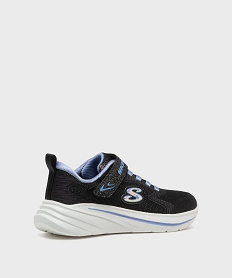 baskets a scratch en toile pailletee wave 92 fille - skechers noir standardK676901_4
