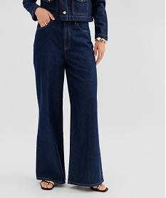 jean palazzo taille haute femme bleuK680001_2