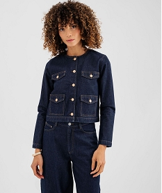 GEMO Veste en jean femme Bleu