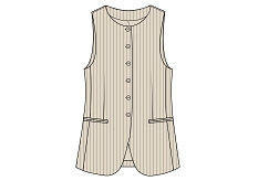 GEMO Veste sans manches en lin et viscose rayée femme Beige