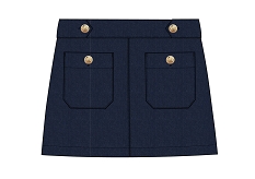 GEMO Jupe en jean courte  trapèze femme - LuluCastagnette Bleu