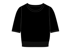 GEMO Pull manches courtes en viscose femme noir standard