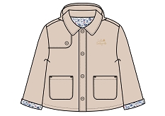 GEMO Imperméable à capuche à doublure fleurie bébé fille - LuluCastagnette beige standard