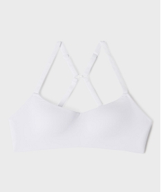 GEMO Soutien-gorge avec bonnets moulés et bretelles multipositions fille blanc vif