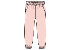 GEMO Pantalon de jogging avec taille ajustable fille Rose