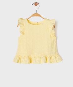 GEMO Blouse sans manches à motifs brodés bébé fille Jaune