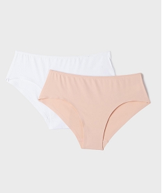 GEMO Shorty en microfibre sans coutures fille (lot de 2) blanc vif