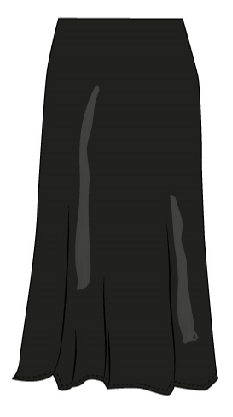 GEMO Jupe longue en matière satinée taille élastique femme noir standard