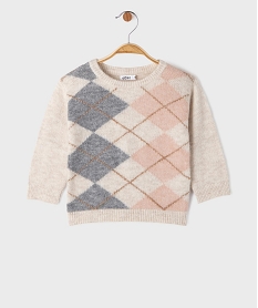 GEMO Pull à motif jacquard bébé fille Beige