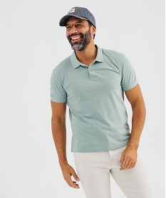GEMO Polo manches courtes en coton homme vert standard