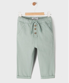 GEMO Pantalon chino avec taille ajustable bébé garçon vert standard