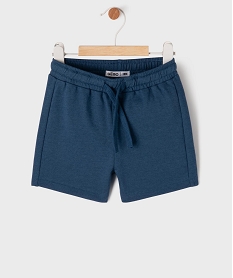 GEMO Short en maille French Terry avec taille élastique bébé garçon Bleu