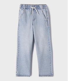 GEMO Jean large délavé à taille élastiquée garçon Bleu