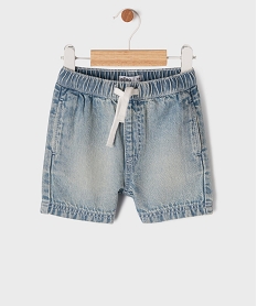 GEMO Short en jean délavé avec taille ajustable bébé garçon bleu standard
