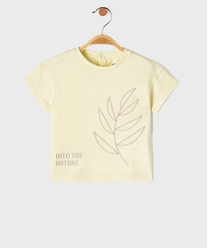 GEMO Tee-shirt manches courtes avec motif brodé bébé garçon Jaune