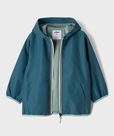 blouson impermeable leger a capuche garcon bleu standard manteaux et parkasK744401_3
