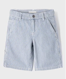 GEMO Bermuda rayé coupe regular garçon - LuluCastagnette Bleu