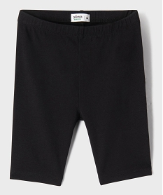 GEMO Cycliste en coton stretch à taille élastiquée fille noir standard