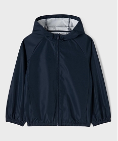 GEMO Blouson à capuche imperméable léger garçon Bleu