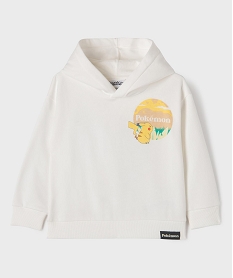 GEMO Sweat à capuche motif devant et dos garçon - Pokemon blanc standard