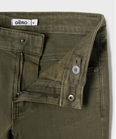 pantalon slim avec taille ajustable garcon kaki fonce pantalonsK765701_2