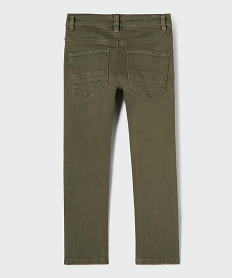 pantalon slim avec taille ajustable garcon kaki fonce pantalonsK765701_3