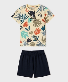 GEMO Pyjashort en jersey de coton imprimé garçon Bleu