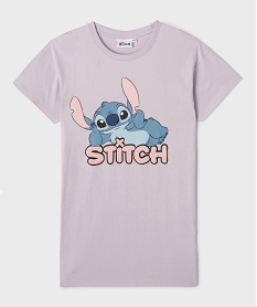 GEMO Chemise de nuit en coton à motif Stitch fille - Disney Violet