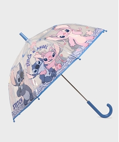 GEMO Parapluie transparent avec motifs Stitch et Angel enfant - Disney Bleu
