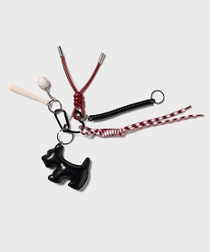 GEMO Porte-clés avec 6 breloques Noir