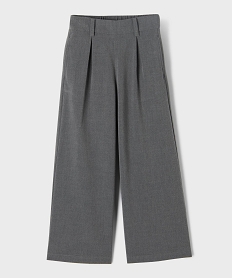 GEMO Pantalon large à pinces fille Gris