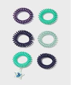 GEMO Elastiques pour les cheveux fille (lot de 6) - Stitch bleu standard