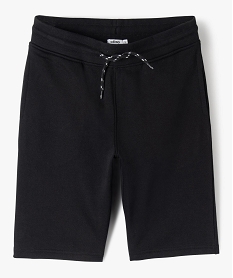 GEMO Bermuda en maille molletonnée avec ceinture ajustable garçon noir standard