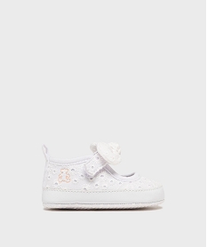 GEMO Chaussons de naissance babies en broderie anglaise bébé fille - LuluCastagnette blanc standard
